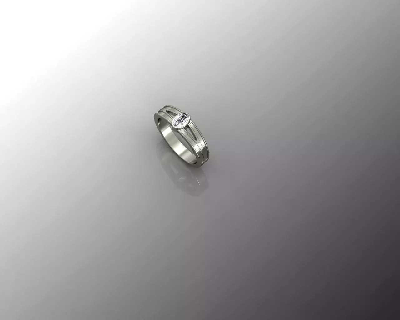 Ring gold and sapphire wedding 3D print model_0