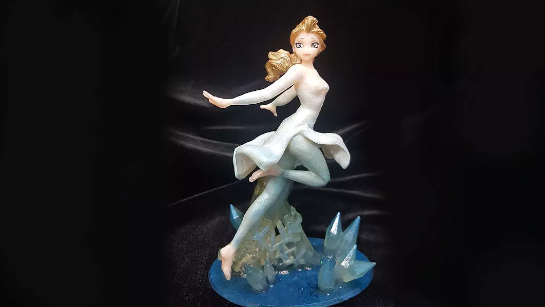 ELSA WATER DRESS FOR 3D PRINT 3D print model_0