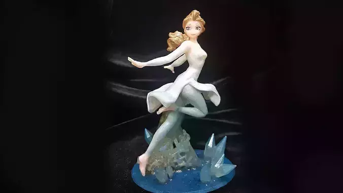ELSA WATER DRESS FOR 3D PRINT 3D print model