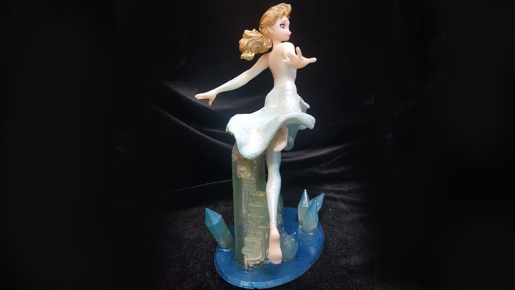 ELSA WATER DRESS FOR 3D PRINT 3D print model_3