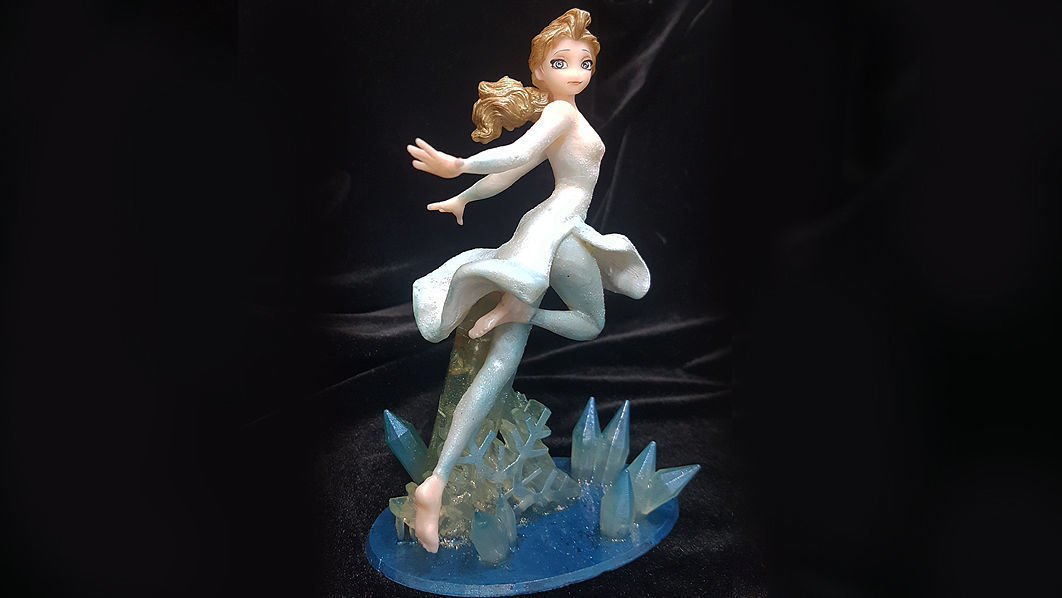 ELSA WATER DRESS FOR 3D PRINT 3D print model_1