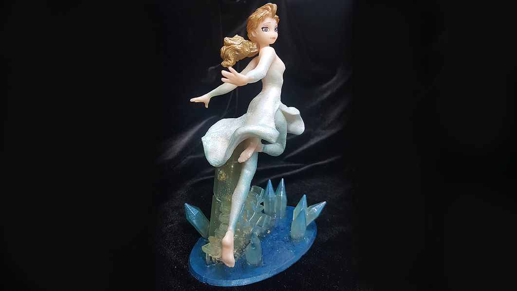 ELSA WATER DRESS FOR 3D PRINT 3D print model_4