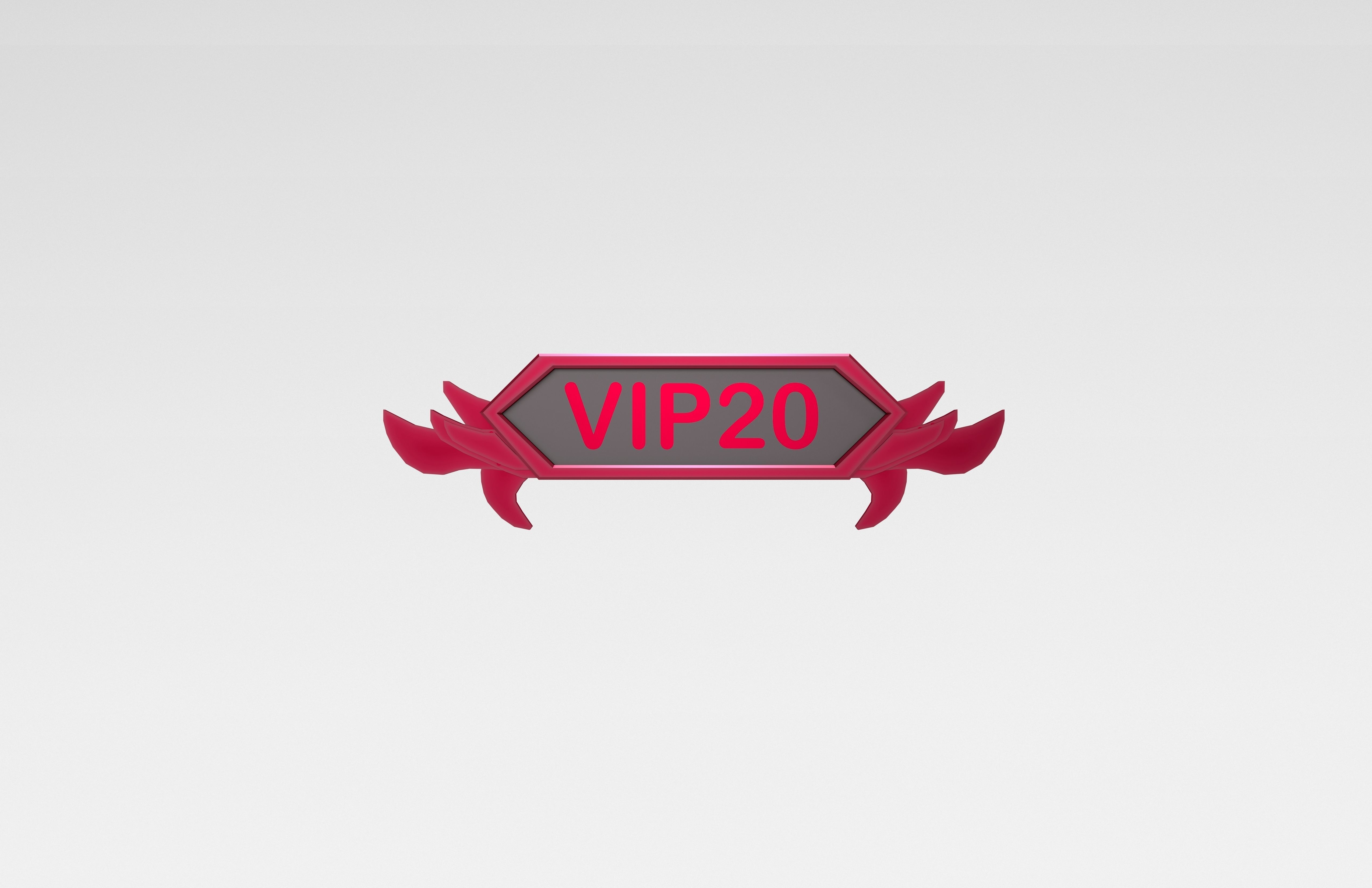 Game VIP Symbol v4 016 Low-poly 3D model_1