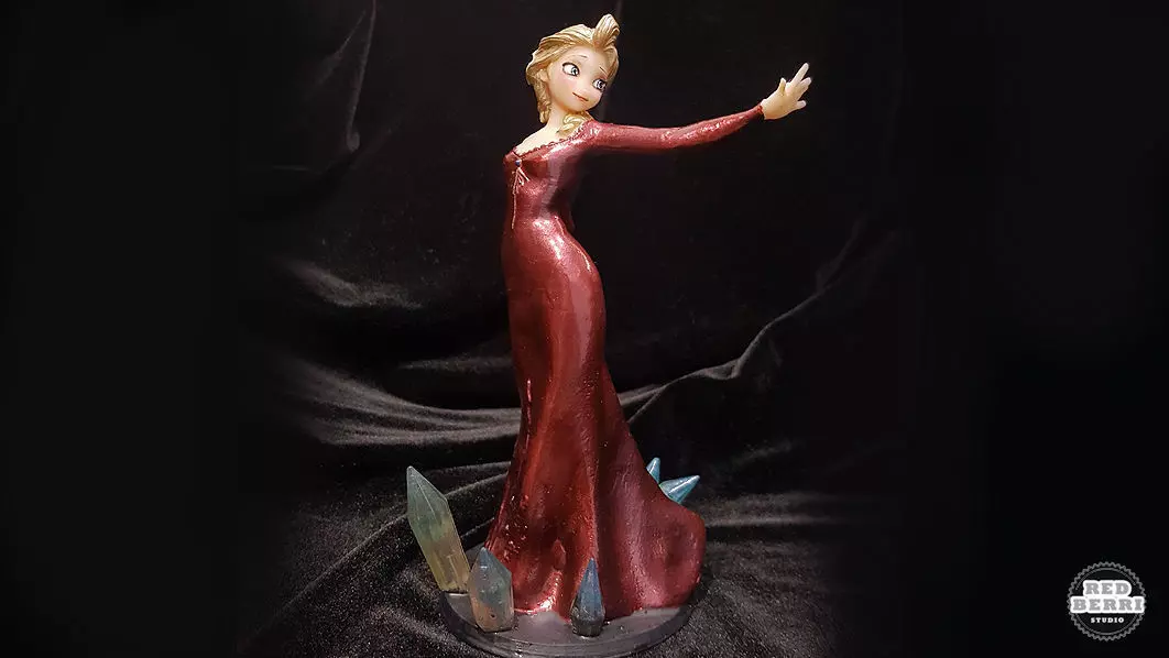 ELSA PURPLE DRESS FOR 3D PRINT 3D print model_0