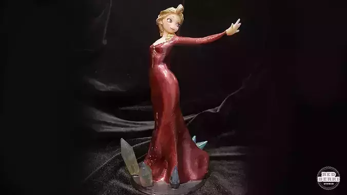 ELSA PURPLE DRESS FOR 3D PRINT 3D print model