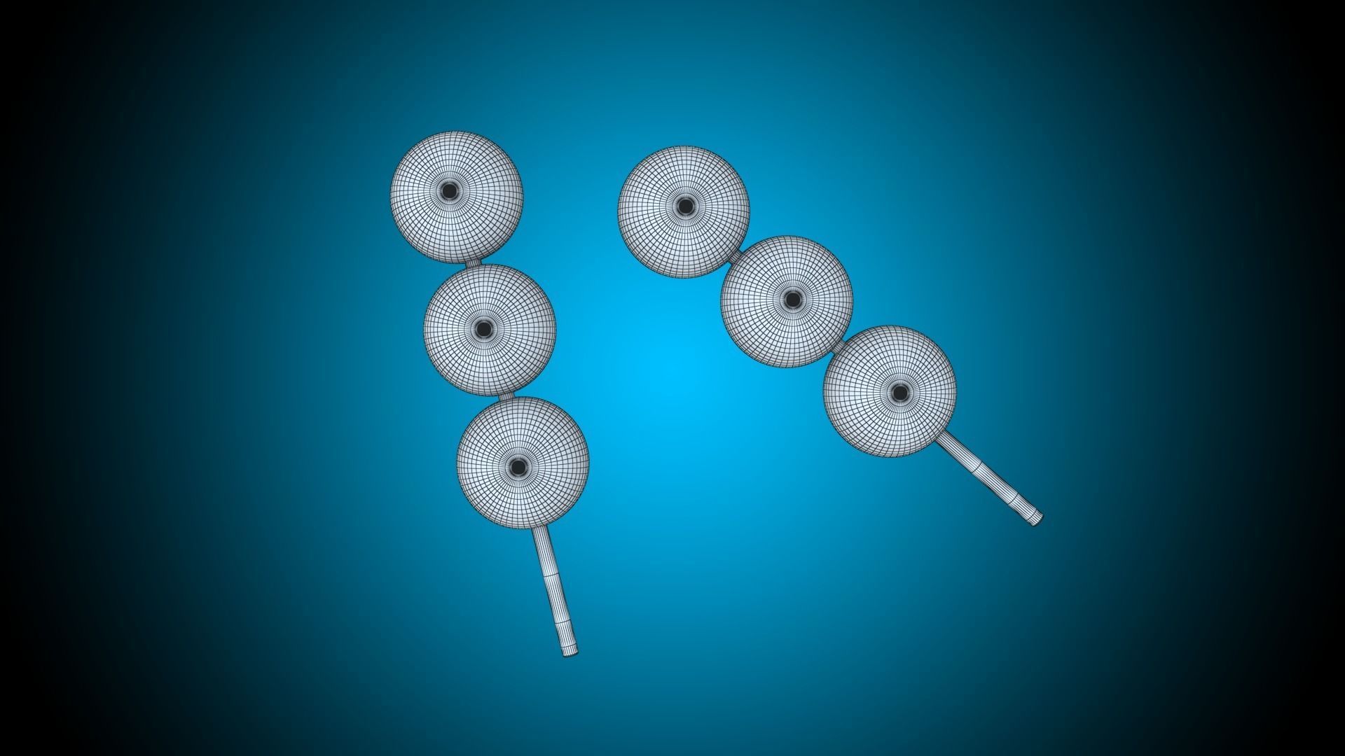 Dango Dessert  Low-poly 3D model_2