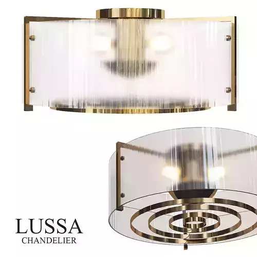 LUSSA brass and glass ceiling light