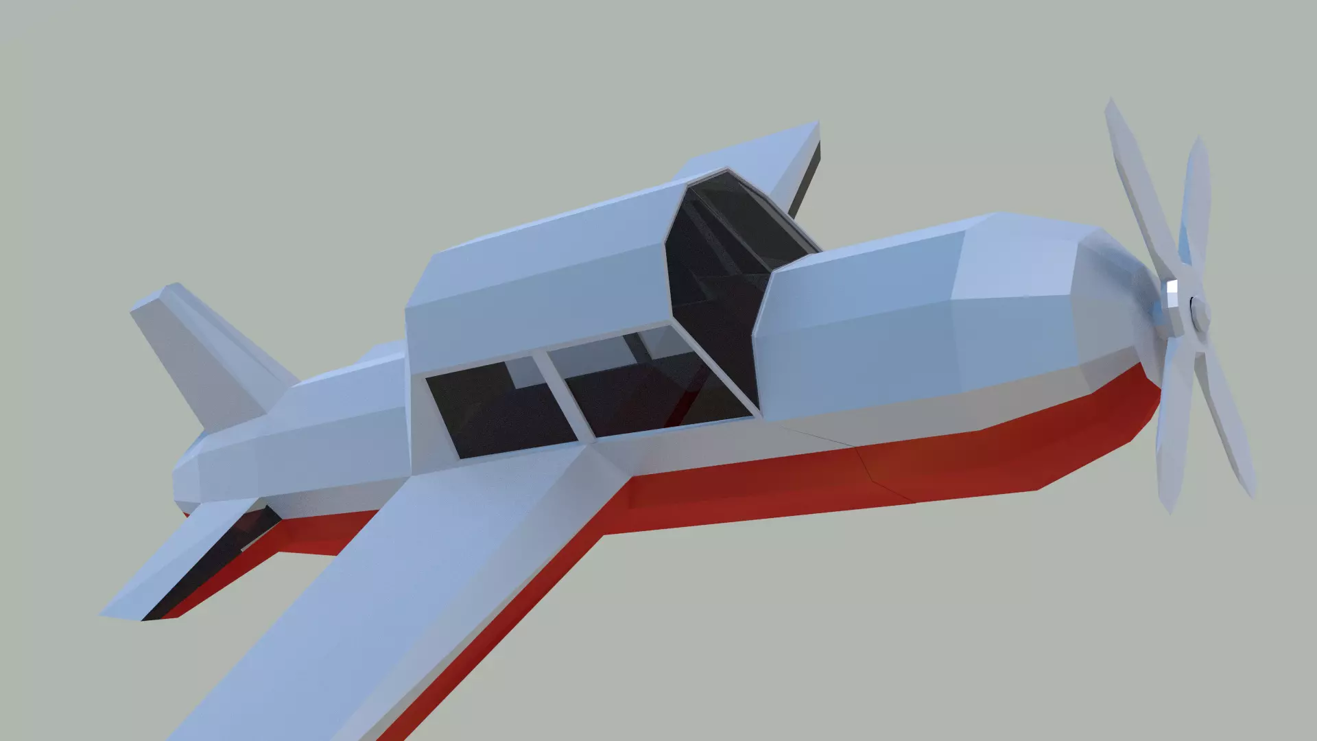Plane with propeller Free 3D model