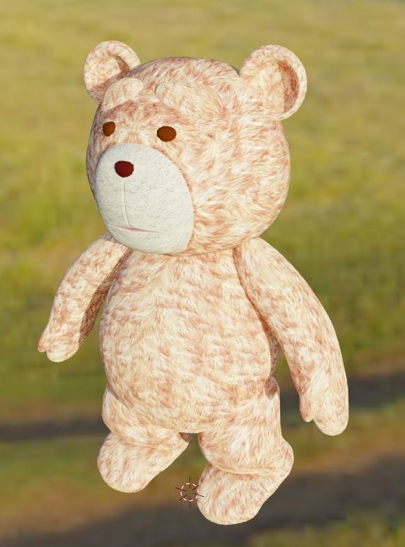 Teddy bear 3D model_2