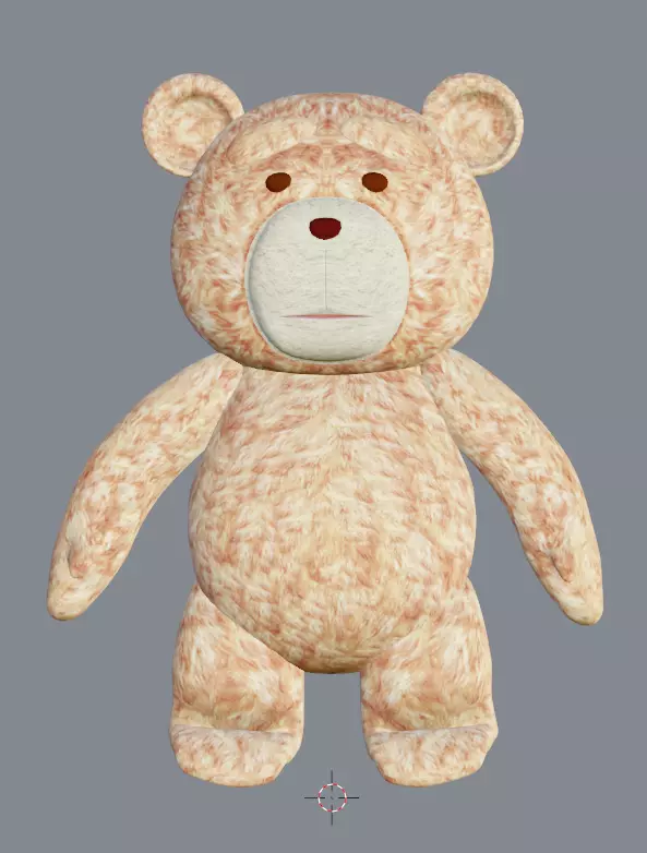 Teddy bear 3D model_0