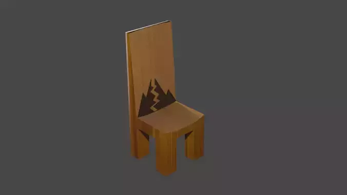 Chair wooden with design