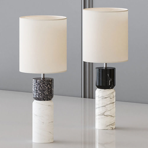 CB2 - STACKED TABLE LAMP 3D model