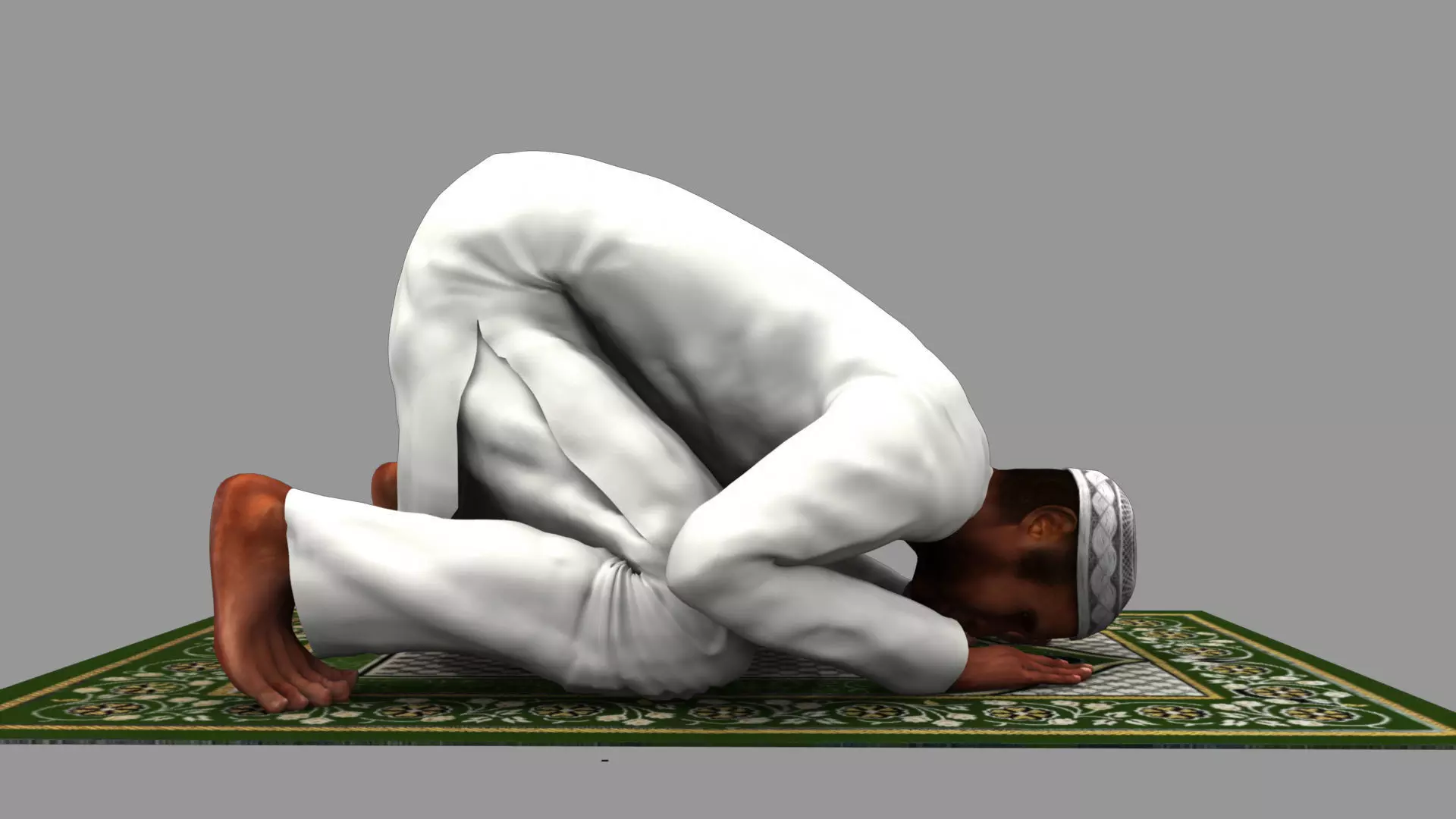 muslim prayer 3d model 3D model_0