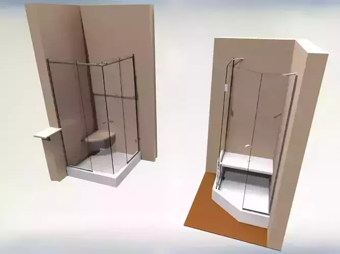 Shower screens 3D model