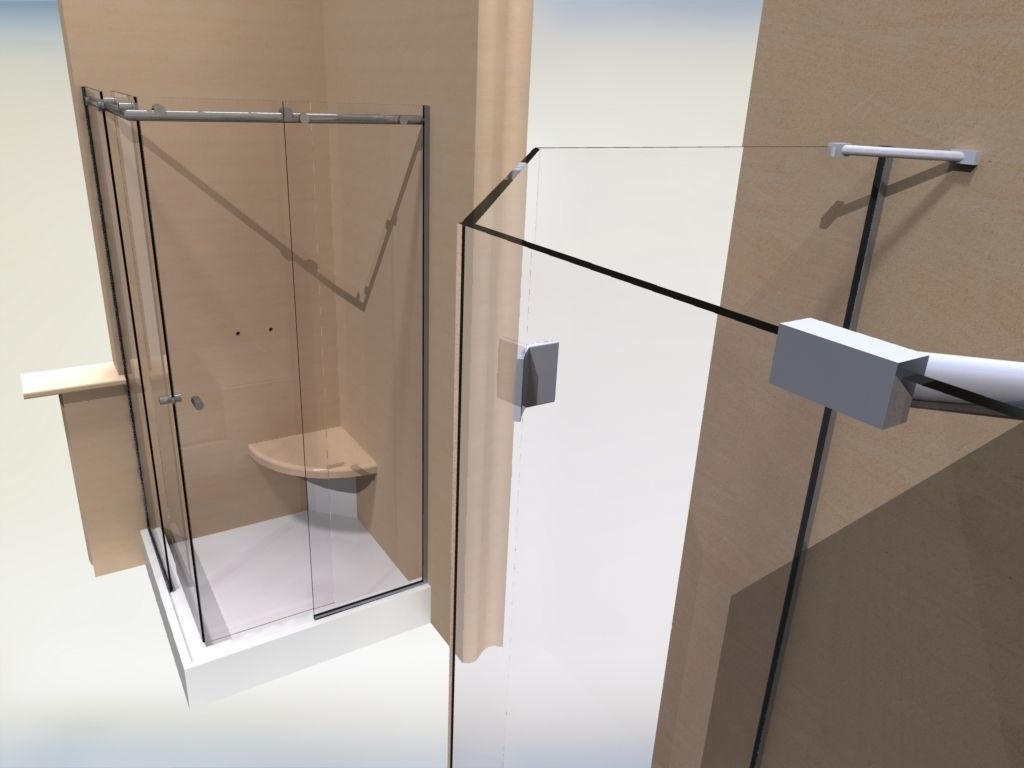 Shower screens 3D model_3