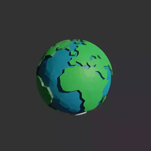 Low Poly Planet Earth Free low-poly 3D model