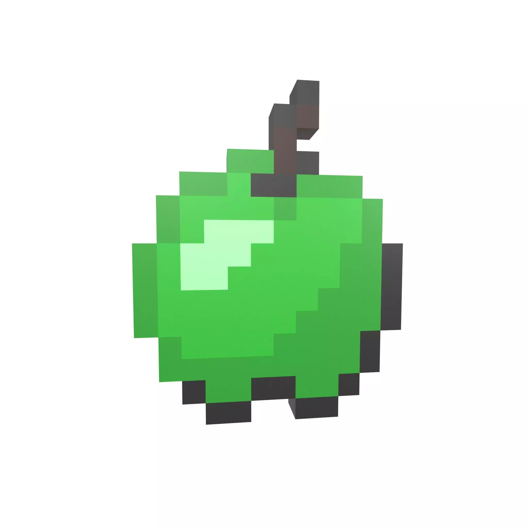 Pixel Apple v1 003 Low-poly 3D model_0