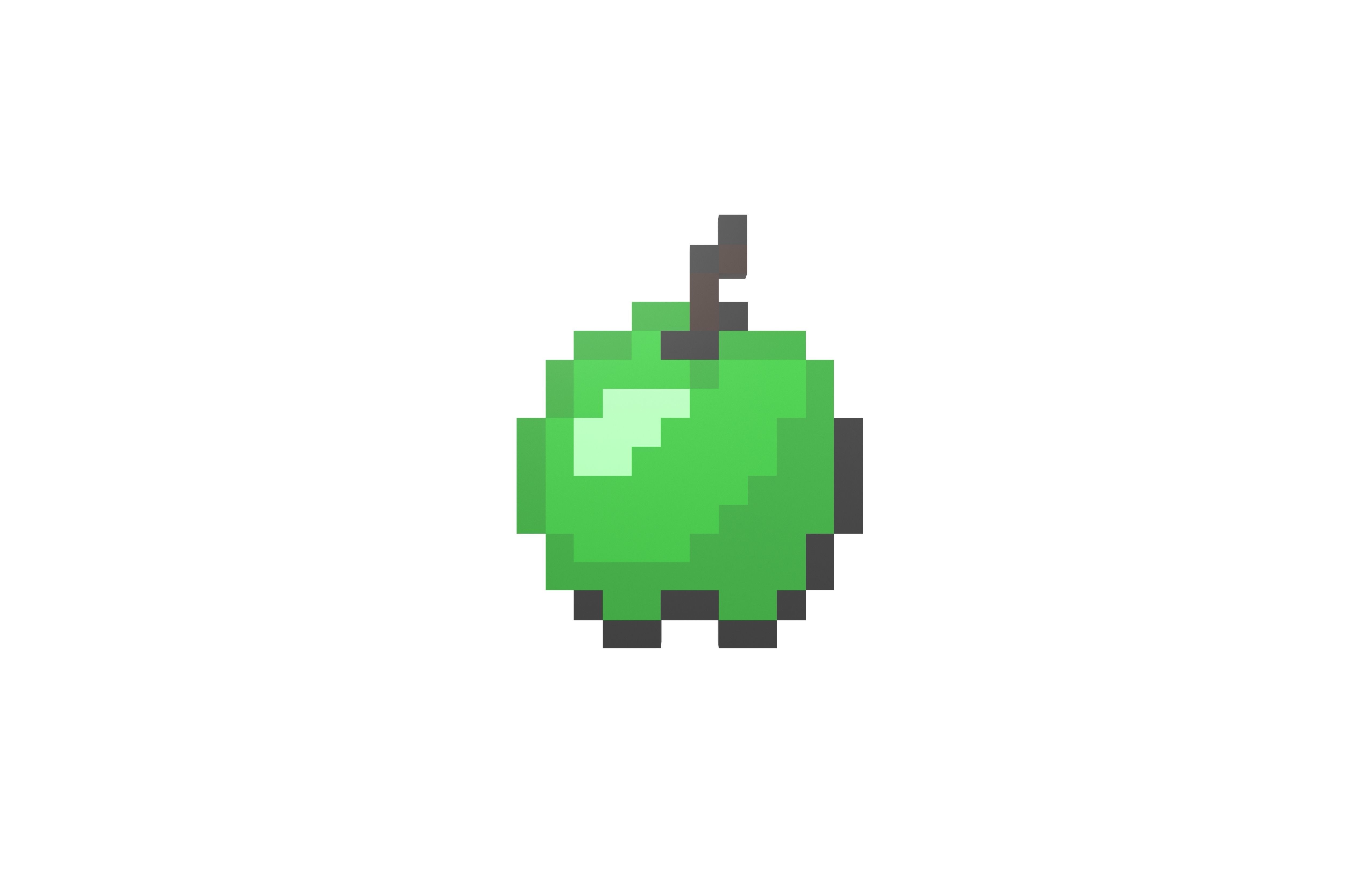 Pixel Apple v1 003 Low-poly 3D model_1
