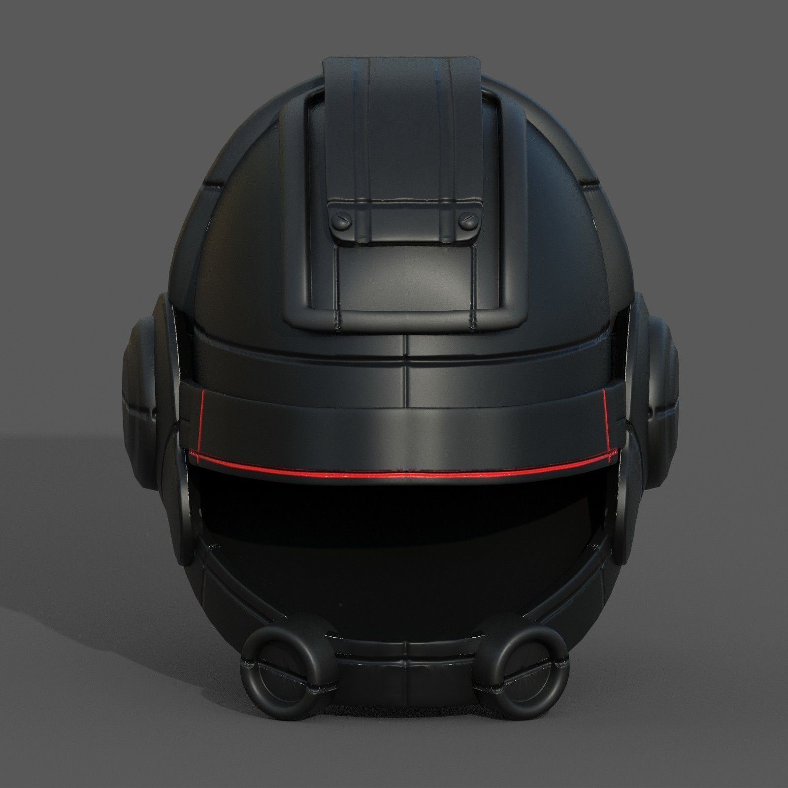 Helmet scifi fantasy futuristic military Low-poly 3D model_2