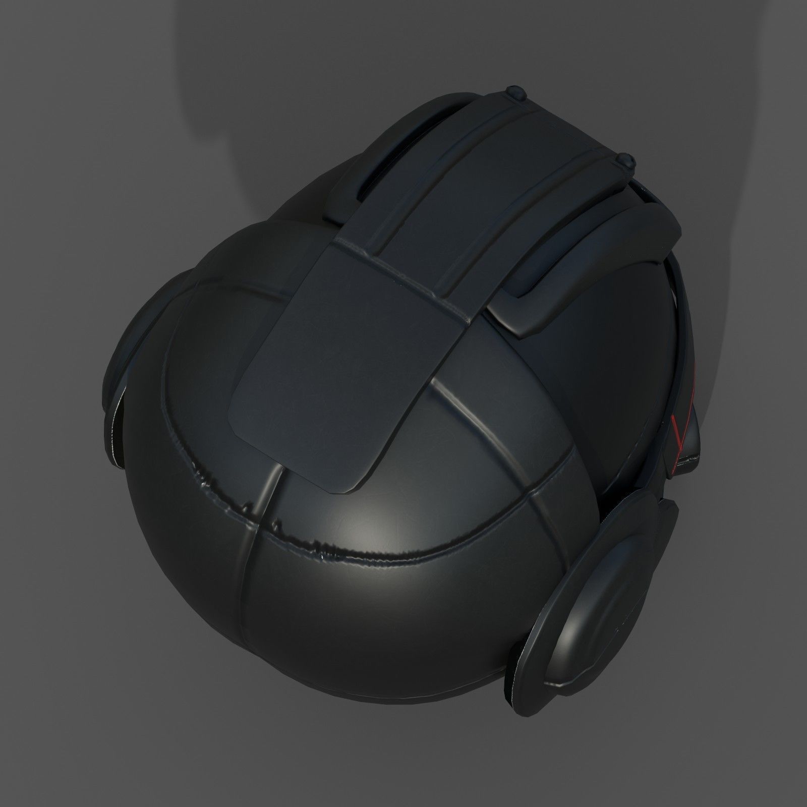 Helmet scifi fantasy futuristic military Low-poly 3D model_7