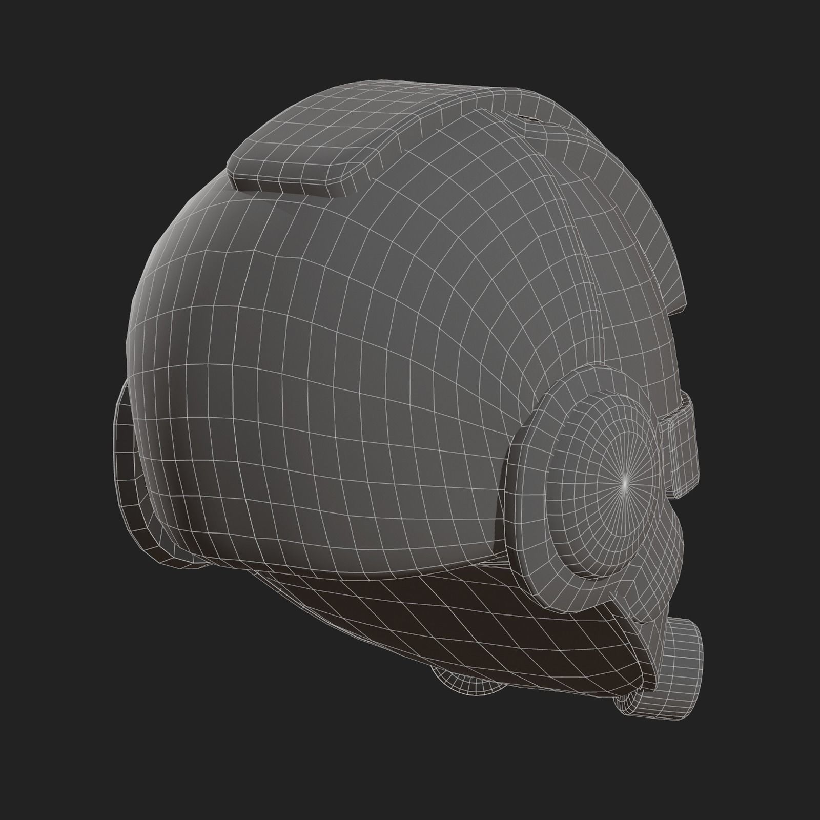 Helmet scifi fantasy futuristic military Low-poly 3D model_11