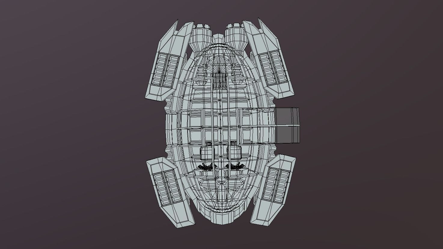 CAT-350 Civil Air Transport Low-poly 3D model_4