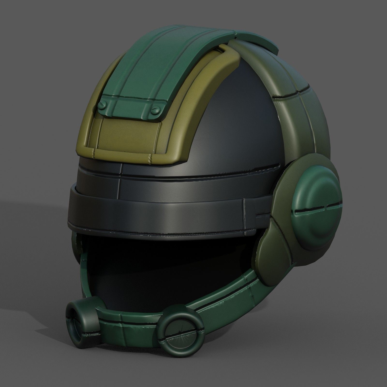 Helmet 3d safety isolated fantasy futuristic  Low-poly 3D model_1