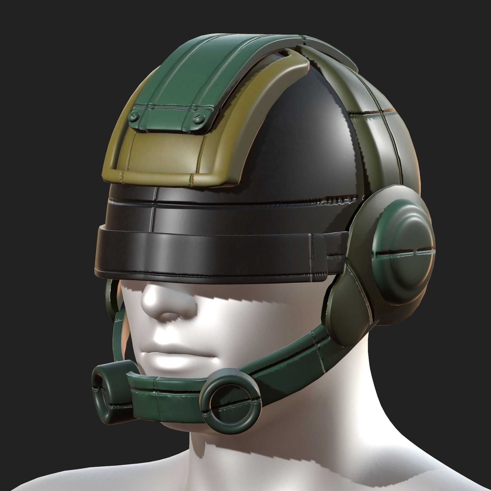 Helmet 3d safety isolated fantasy futuristic  Low-poly 3D model_6