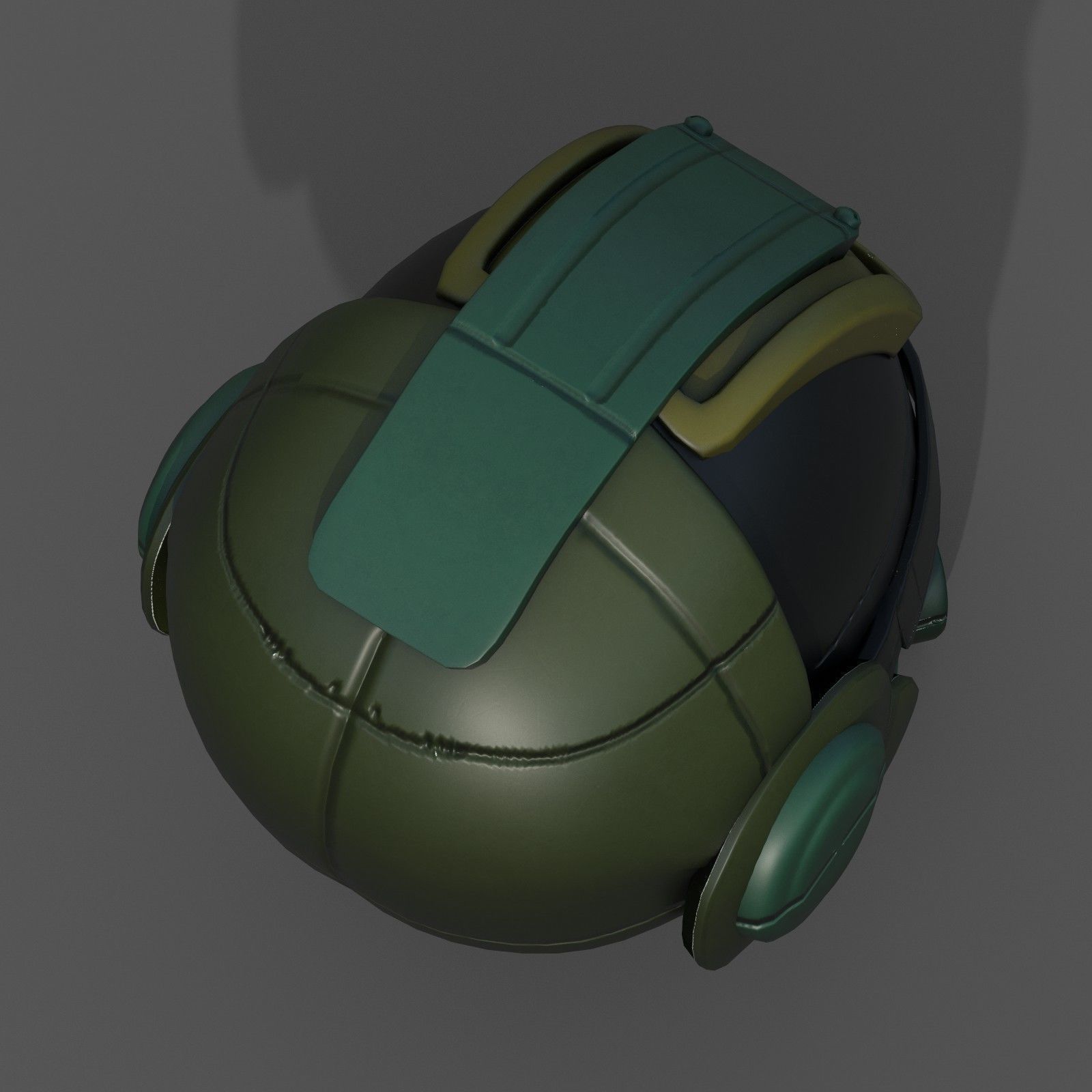 Helmet 3d safety isolated fantasy futuristic  Low-poly 3D model_2
