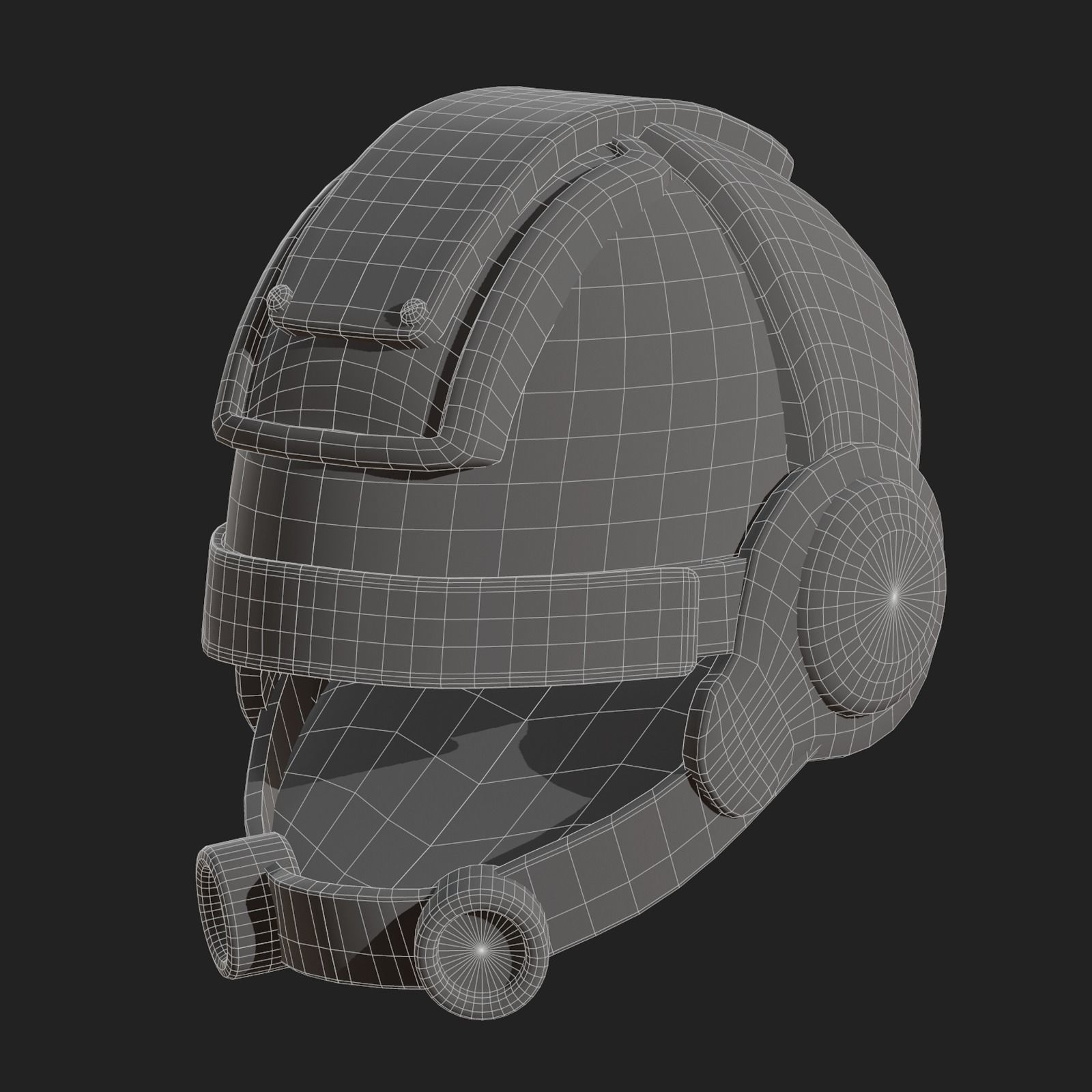 Helmet 3d safety isolated fantasy futuristic  Low-poly 3D model_10