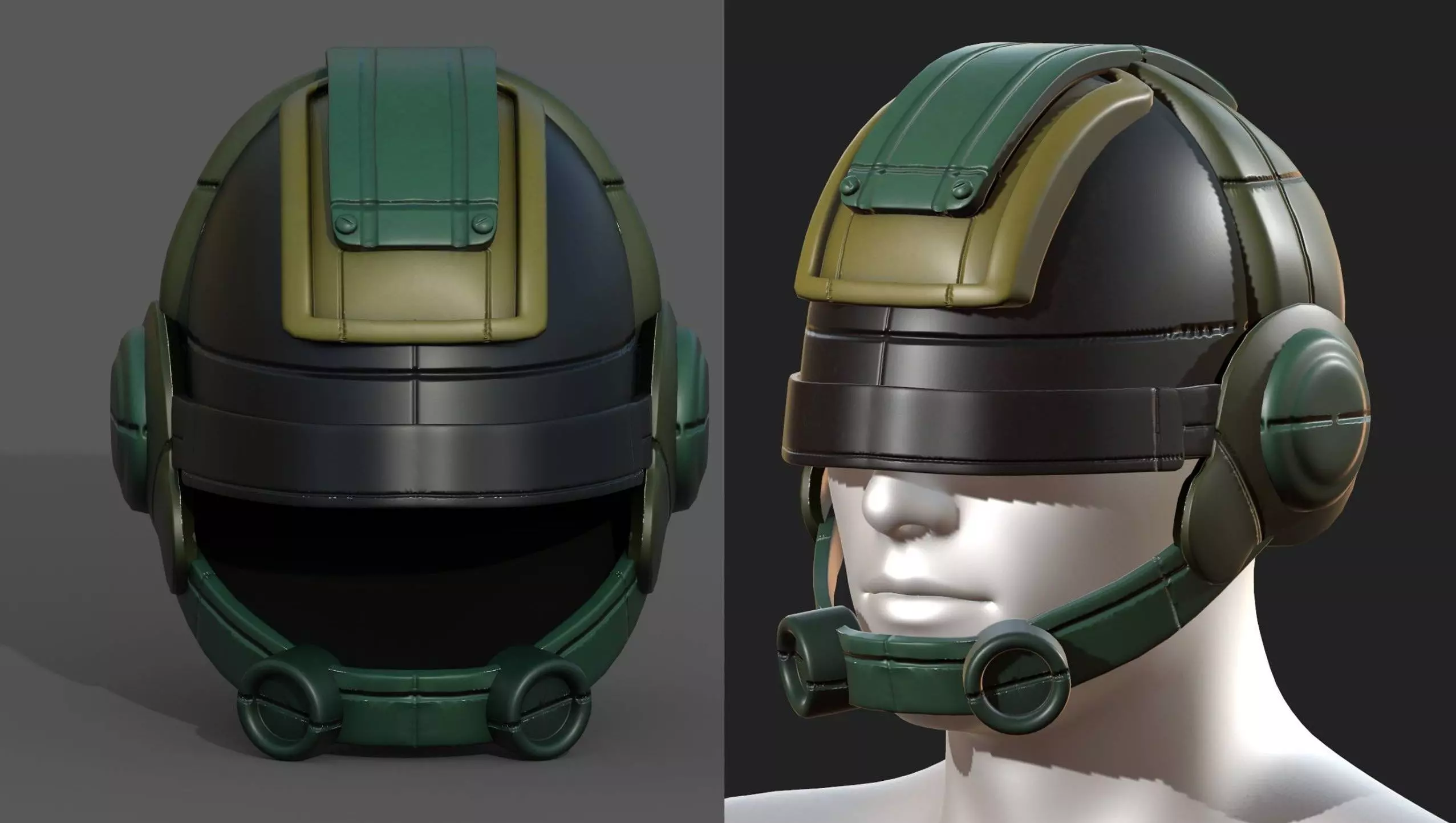 Helmet 3d safety isolated fantasy futuristic  Low-poly 3D model_0