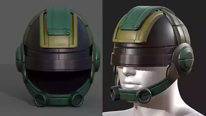 Helmet 3d safety isolated fantasy futuristic 