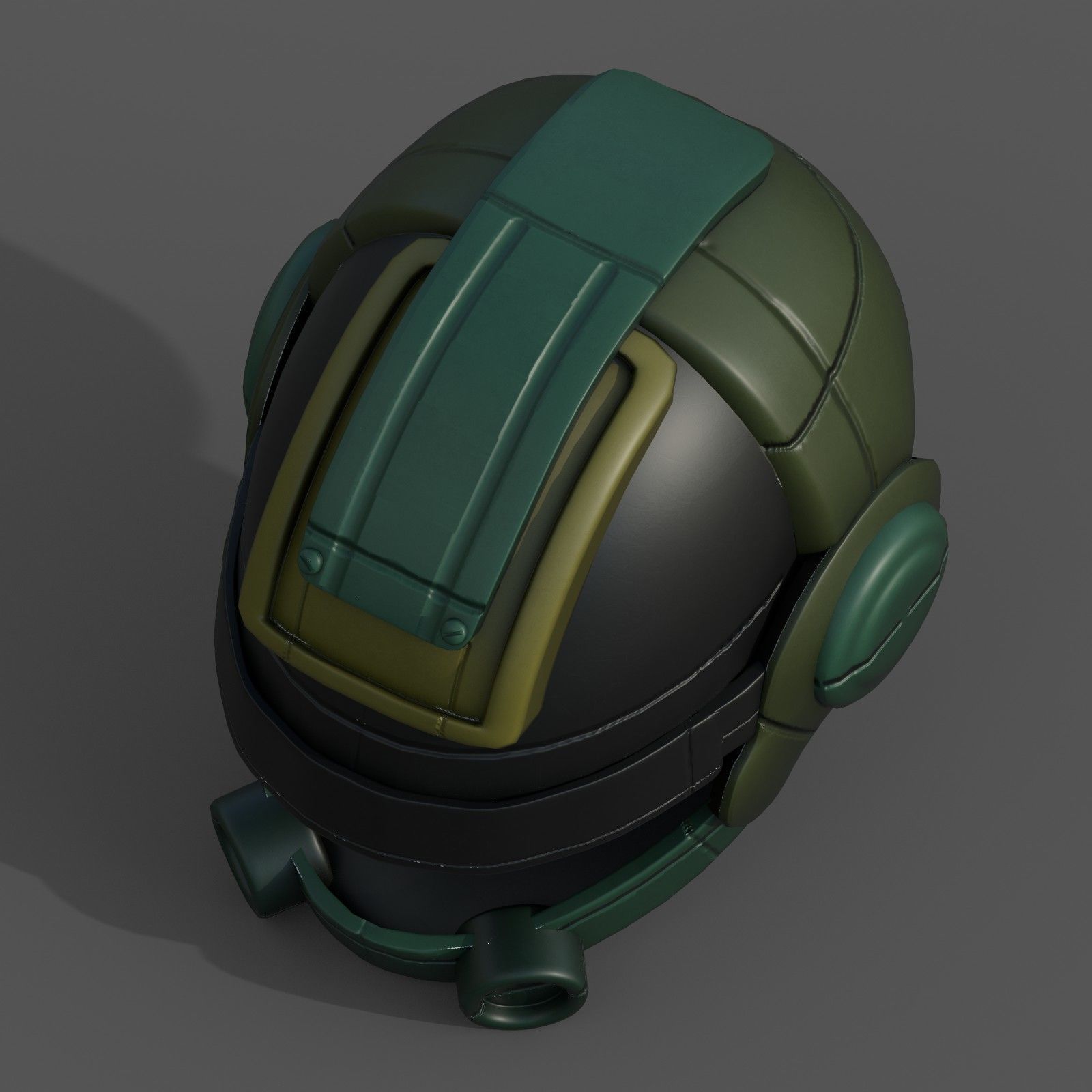 Helmet 3d safety isolated fantasy futuristic  Low-poly 3D model_8