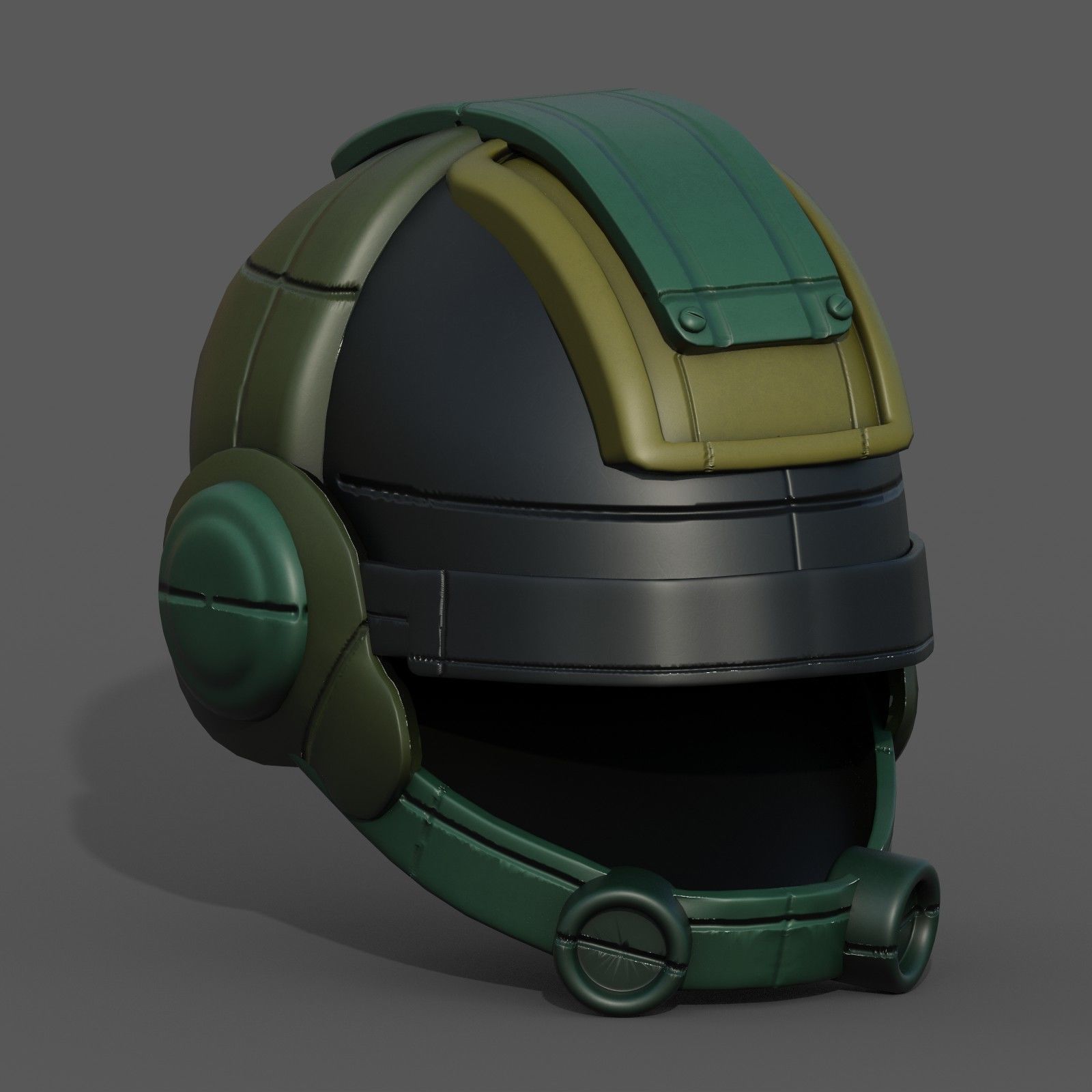 Helmet 3d safety isolated fantasy futuristic  Low-poly 3D model_5