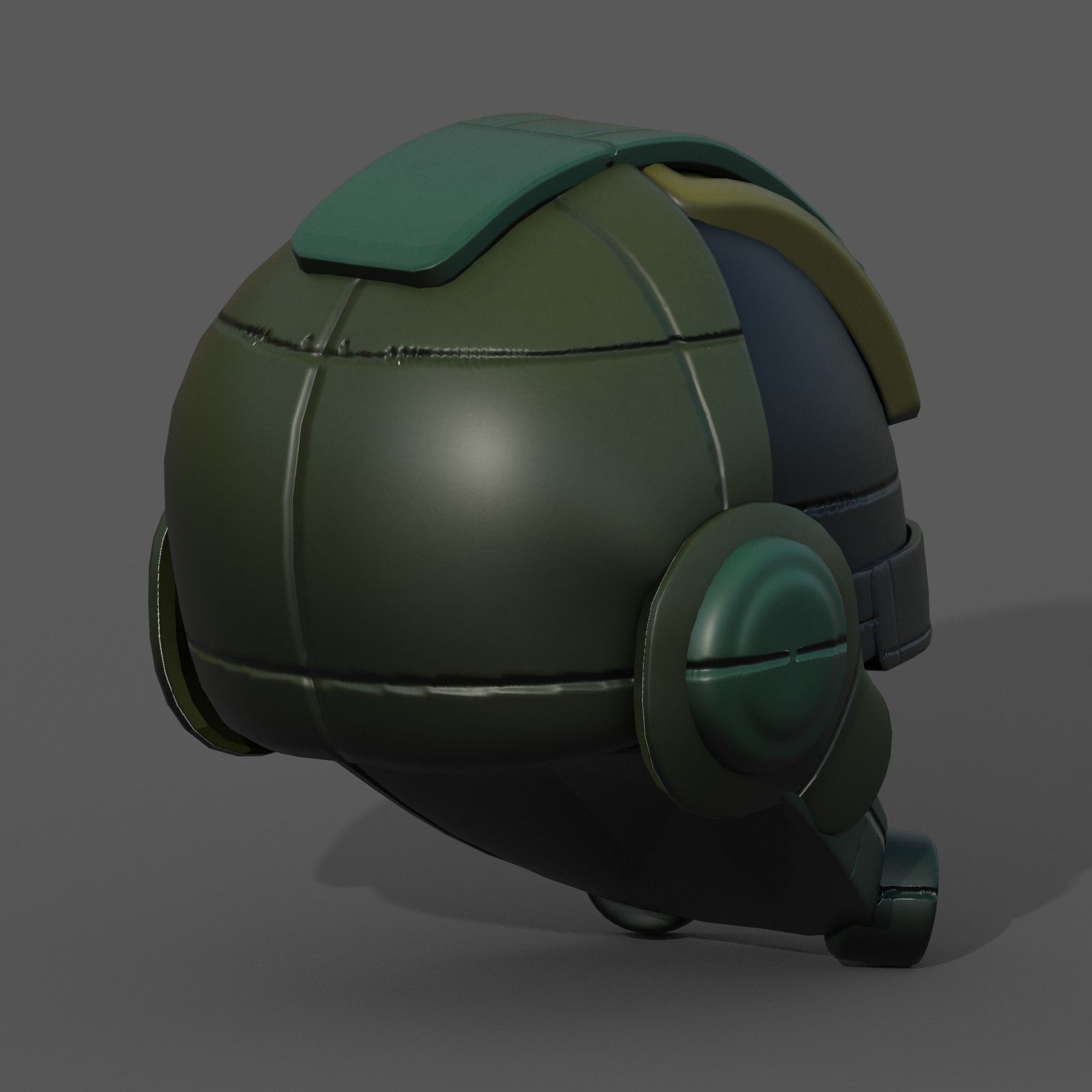Helmet 3d safety isolated fantasy futuristic  Low-poly 3D model_4