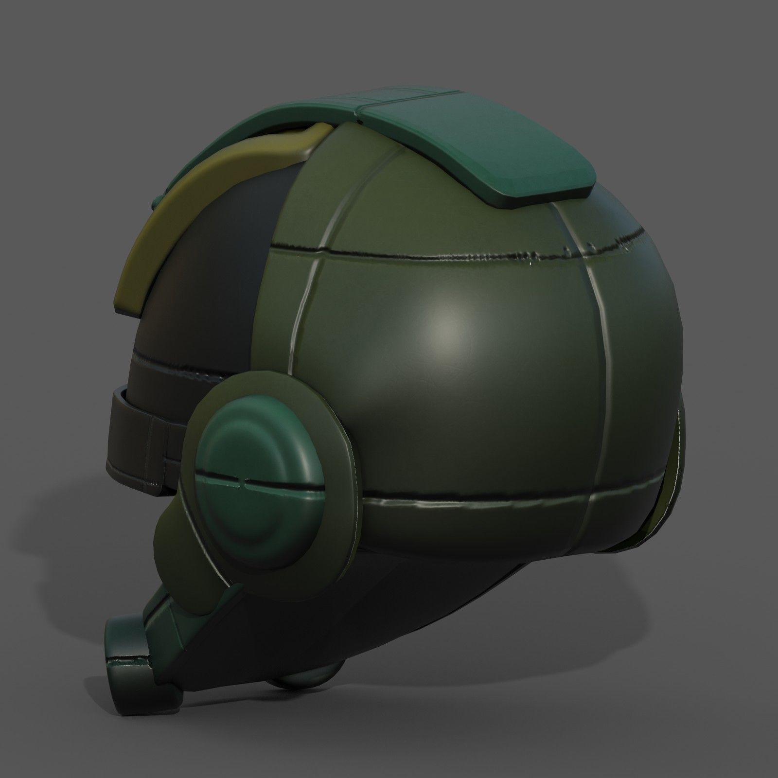 Helmet 3d safety isolated fantasy futuristic  Low-poly 3D model_9