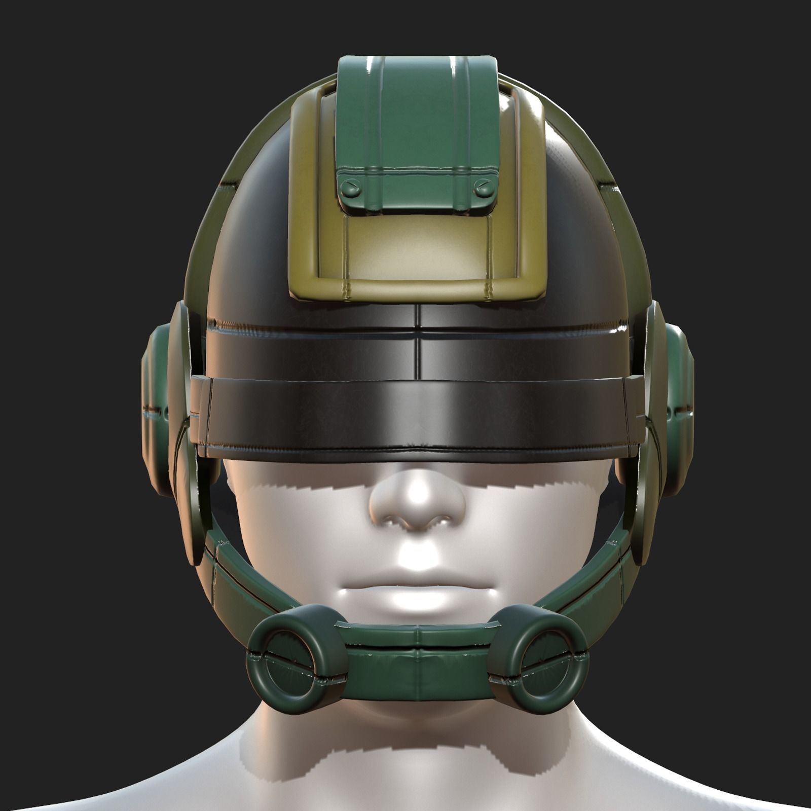 Helmet 3d safety isolated fantasy futuristic  Low-poly 3D model_3