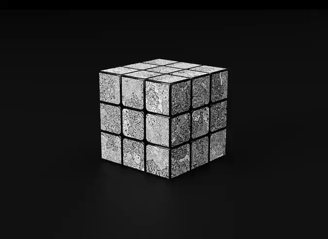 Basic Cube Obj 3D model Mirror Cube VR / AR / low-poly | CGTrader