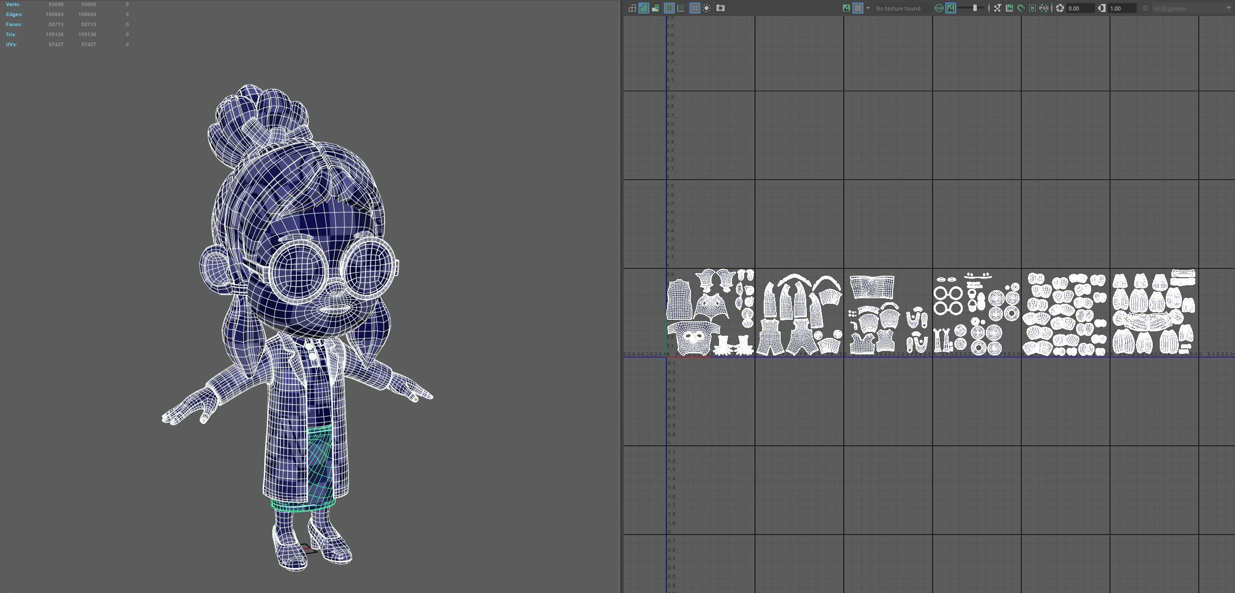 Cartoon Scientist Girl 3D model_7