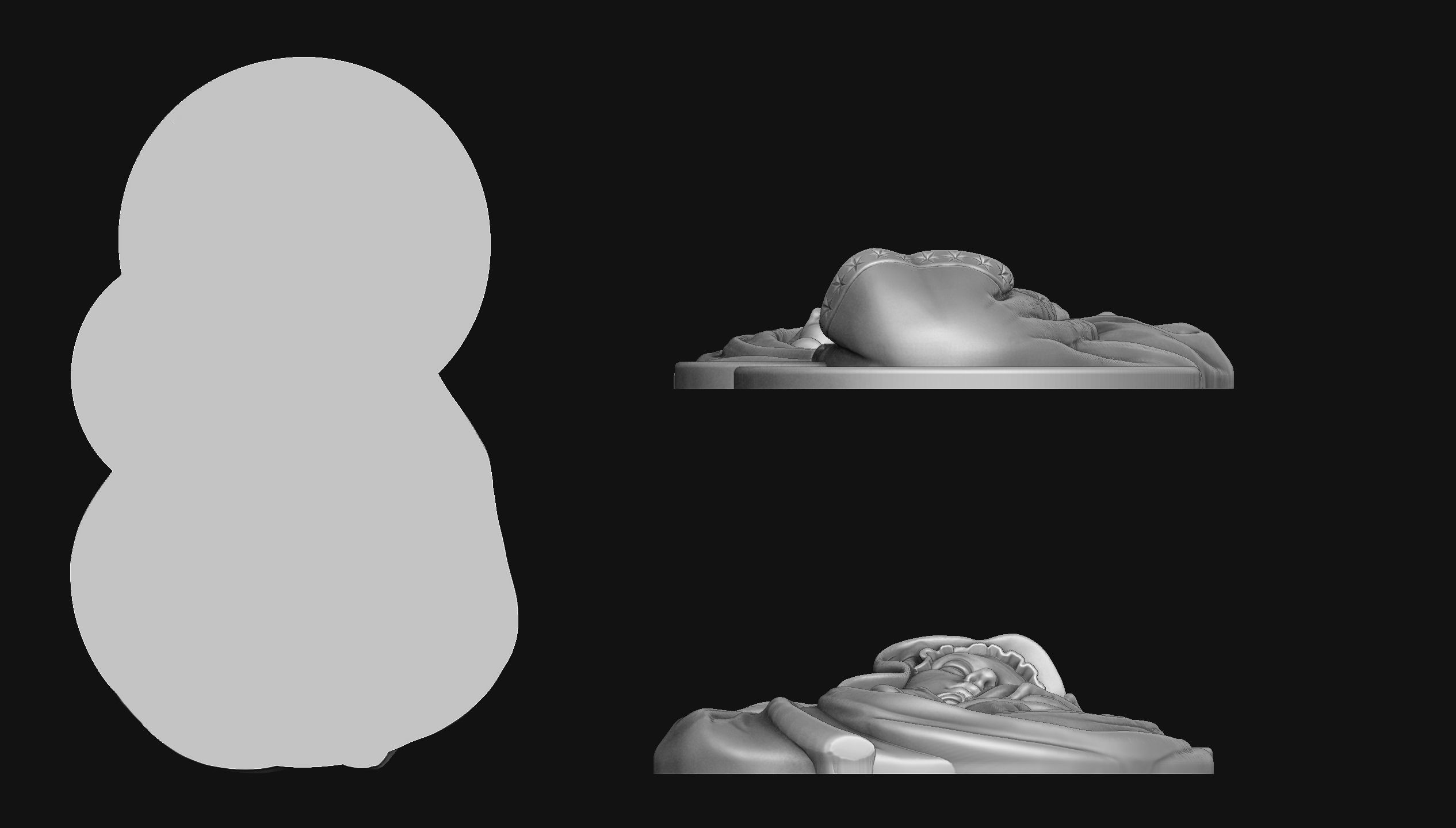 Mary with Baby Jesus no 3 3D print model_5