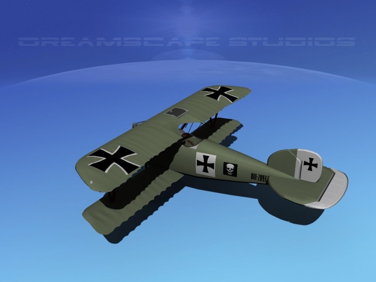 Albatross D III Fighter V04 3D model_8