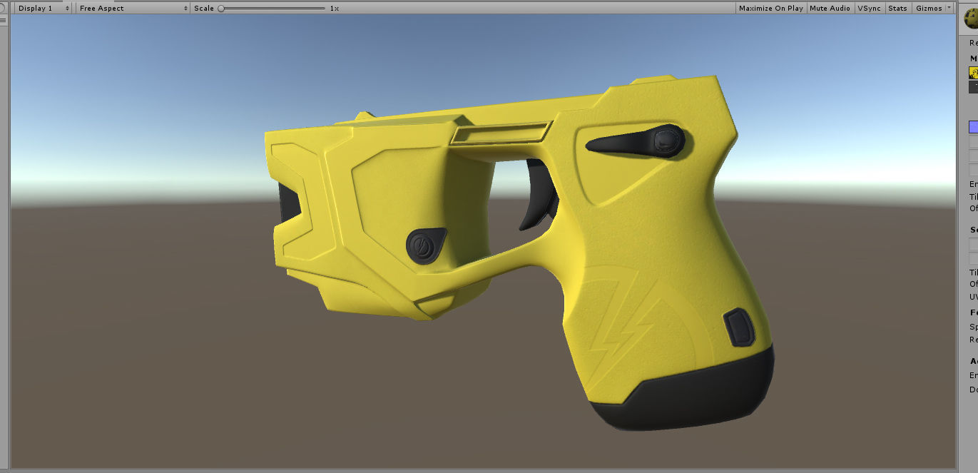 Taser X2 game ready model - black and yellow Low-poly 3D model_2