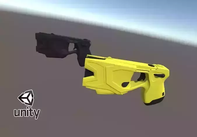 Taser X2 game ready model - black and yellow Low-poly 3D model