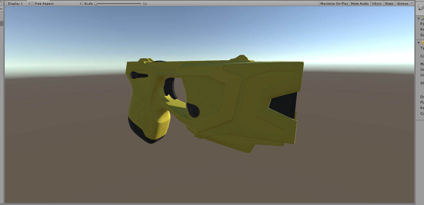 Taser X2 game ready model - black and yellow Low-poly 3D model_3