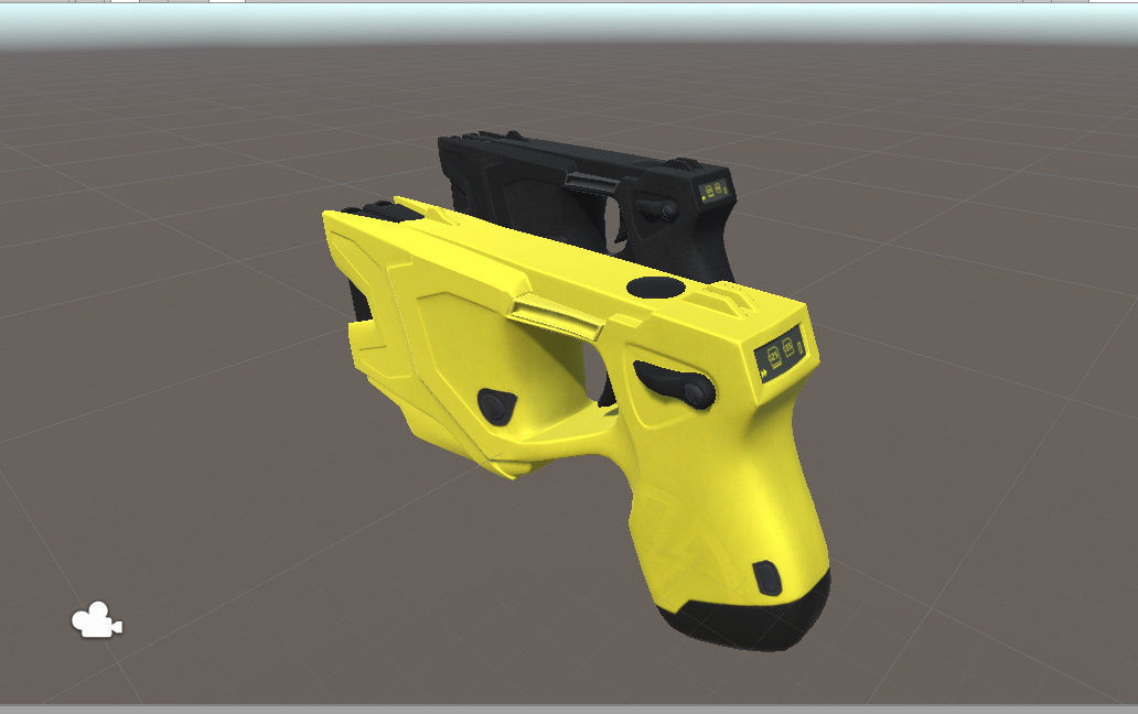 Taser X2 game ready model - black and yellow Low-poly 3D model_7