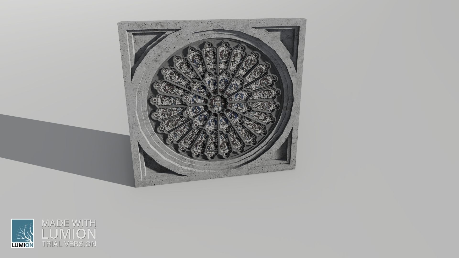 Rose window of Durham Cathedral 3D model_2