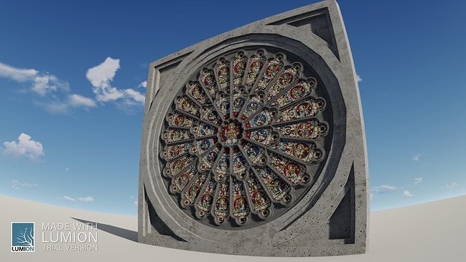 Rose window of Durham Cathedral 3D model