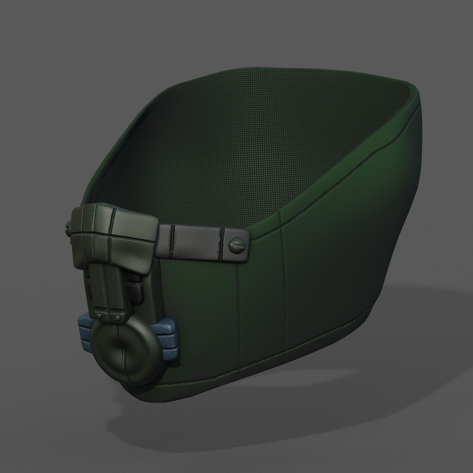 Gas mask fabric futuristic protection isolated  Low-poly 3D model_10