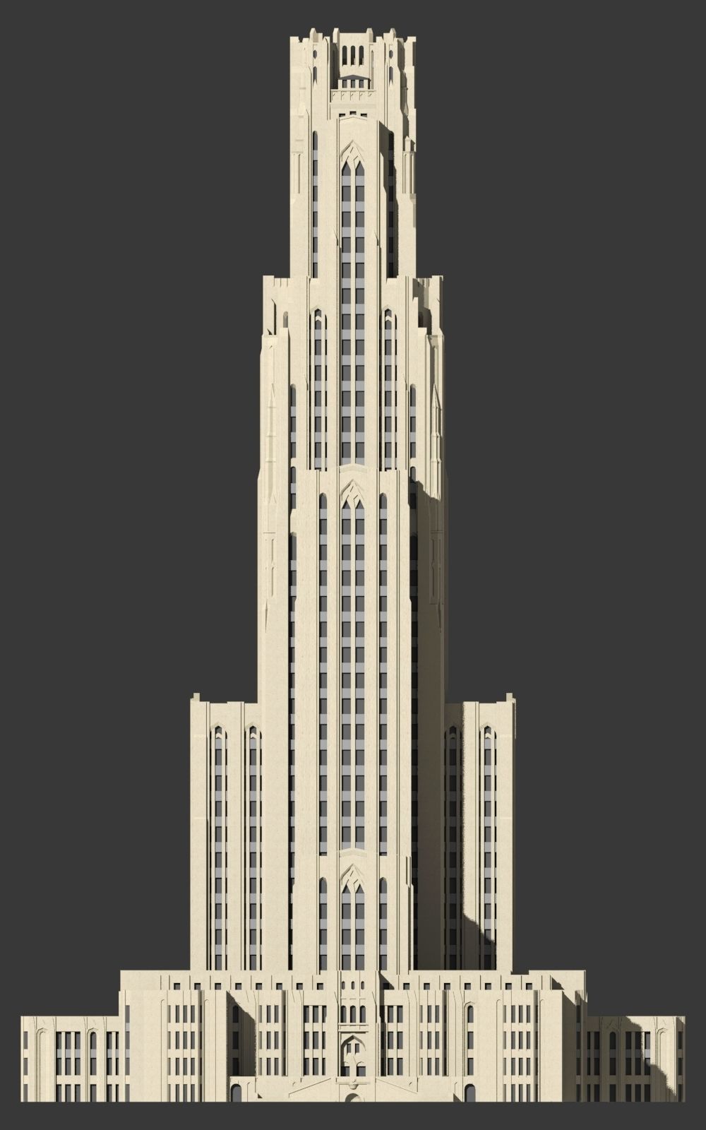 Cathedral of Learning 3D print model_3
