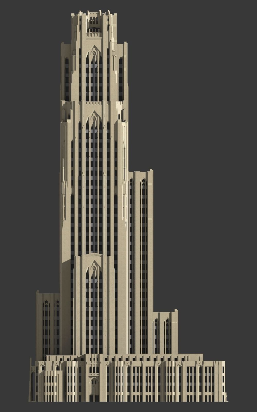 Cathedral of Learning 3D print model_4
